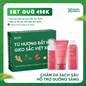 Set 2: Combo 3 Đậu Đỏ Fullsize 150g (Tẩy da chết + Sữa rửa mặt + Toner)